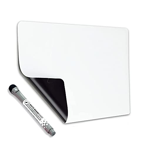 GRAFBURG A4 Whiteboard Magnet inkl. Stift mit Magnethalter Cover
