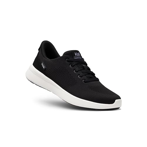 Kizik Lima 2 Slip On Shoes for Women: Comfortable All-Day for Walking, Gym, or Casual Wear, Wide Toe Box Available, Slip in & Stand Out, Hands Free - Black/Bright White W9