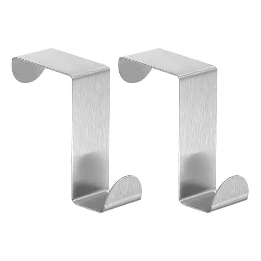 Over The Door Hooks,2pcs - Stainless Steel Door Hangers Hooks, S-Shaped Double Hooks for Hanging Clothes, Hats, Towels (Silver)