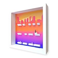 Frame Punk Minifigure Display Case - for LEGO Spider-Man Across the Spider-Verse Series 71050 - Dust Protection - Wall Mount or Free Stand - White Frame