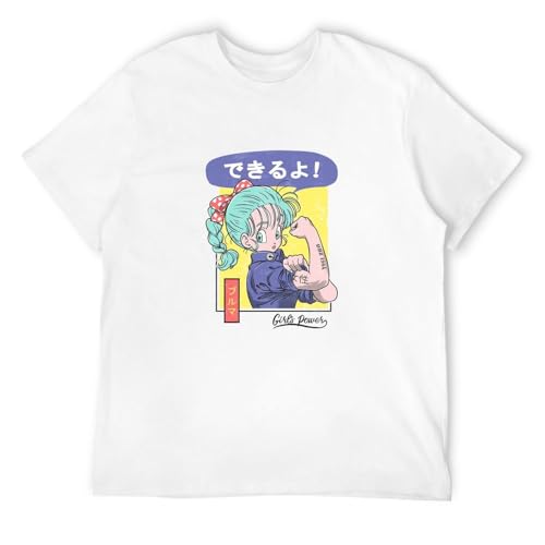 Camiseta de manga corta con diseño de Bulma, estilo retro, grunge, anime, color...