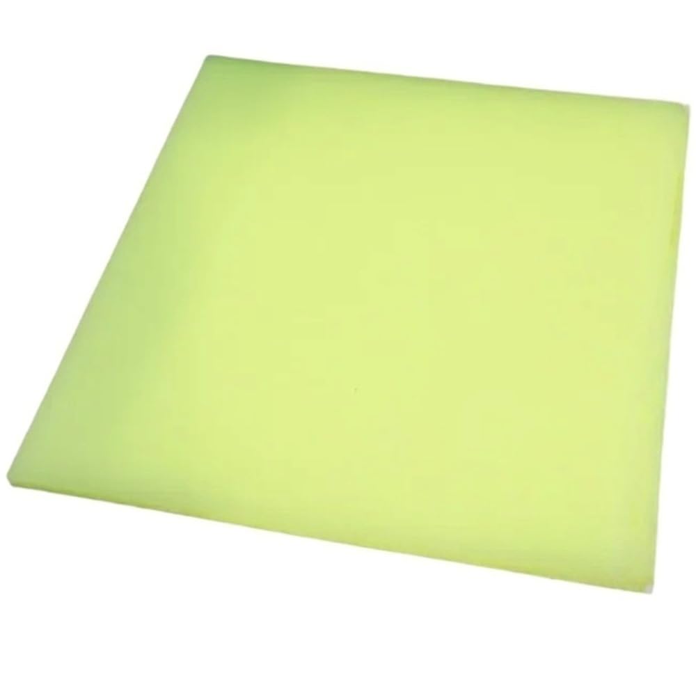 Elastische Polyurethan-Platte, gelb, durchscheinend, PU-Dämpfungspolsterplatte, abriebfeste Platte, 1 Stück(300 * 300 * 10MM)