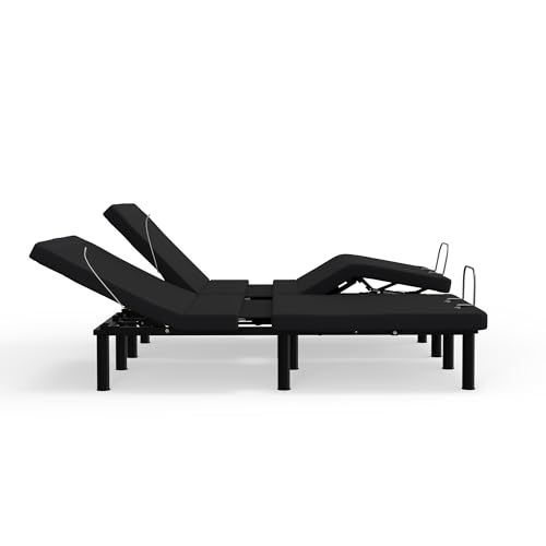 Blissful Nights e6 Wall Glide Adjustable Bed Frame with Voice Control, Massage, USB, Nightlight, Anti-Snore, Zero Gravity, Wireless Remote and No Tools Assembly (Split Cal King) - Thumbnail 4