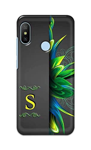 Image of Name II Initial II Letter Alphabet S Hard Back Case Cover for Redmi 6 Pro Back Cover -(J5) VNS2222