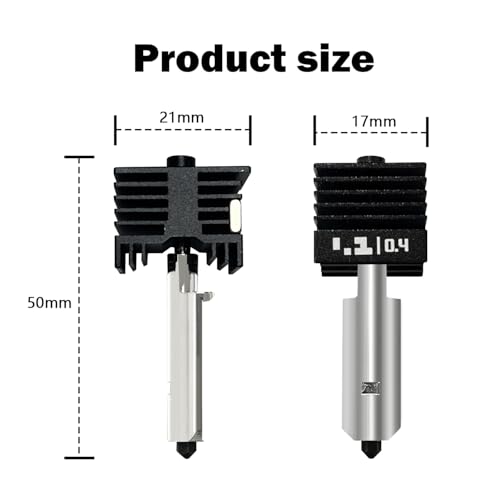 RugooSpink 2PCS 0.4MM gehärtetes Hotend für P2S/X2D/H2S/H2D/A1/A1 Mini Hot End Extruder Hotend mit 2PCS Silikon Sleeve Assembly Druckkopf Ersatz für Bambu Lab 3D Drucker