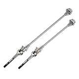 X AUTOHAUX 1 Pair Bike Bicycle Quick Release Axles Skewers Lever Front Rear Bike Axle Wheel Hub 140mm 180mm Titanium Tone for MTB Moutain Road Bike