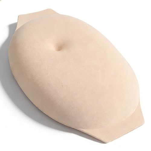 Pomya Santa Big Belly, Pregnant Woman Fake Belly, Santa Claus Beer Belly, Lightweight Soft Breathable Sponge, Belly for Role Play, Party Costume, Easy to Wear (M 25cm /