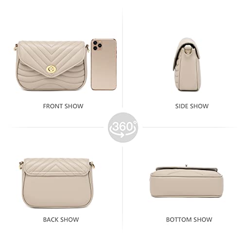 Image of JEEHAN Quilted Crossbody Bags for women Designer Shoulder Handbags Small Purse
