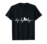 Inlineskaten Herzfrequenz EKG Rollerblading Skater Inliner T-Shirt