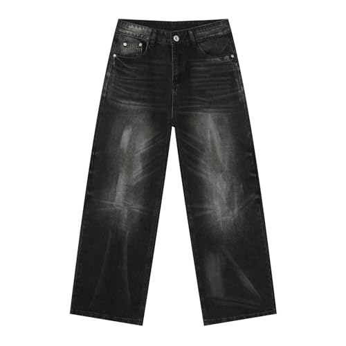 Men's Denim Jeans Korean Style Loose Straight Leg Retro Wide Leg Casual Commuting Loose Pants for Men2
