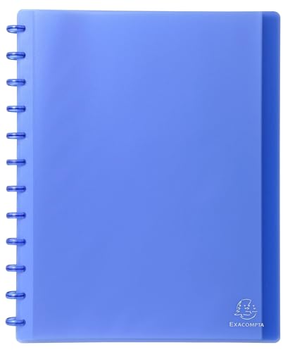 Carpeta de fundas A4 Exacompta con 30 fundas extraíbles y tapa azul 2