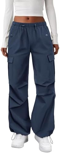 COPYLEAF Cargo Pants Women Elastic Waisted Parachute Hiking Pants...