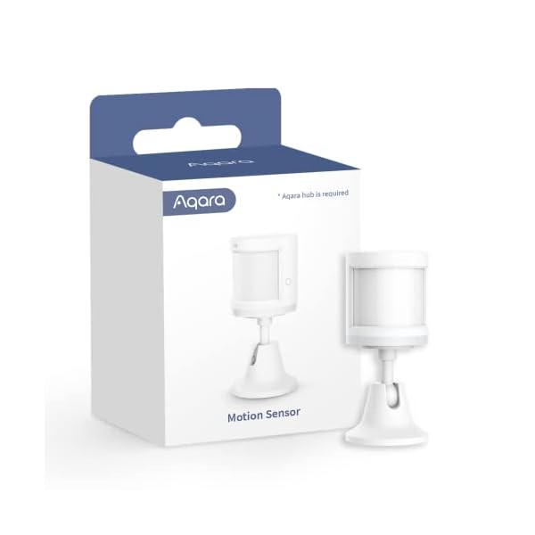 aqara détecteur de mouvement, nÉcessite aqara hub, connexion zigbee, pour système d’alarme et domotique intelligente, large plage de détection, compatible avec apple homekit, alexa aqara détecteur de mouvement, nÉcessite aqara hub, connexion zigbee, pour système d'alarme et domotique intelligente, large plage de détection, compatible avec apple homekit, alexa