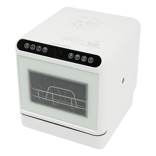 Mini lave-vaisselle de table, 1100 W, 52 dB, température de l'eau : 72 °C, consommation d'eau : 3 à 6 l, mini lave-vaisselle, capacité du réservoir d'eau : 6 l, avec 1 LED