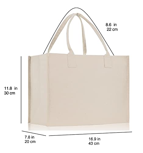 Bolsa Tote de algodón personalizada para mujer azul marino miniatura 4