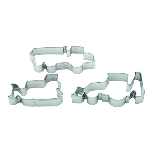 3er Set Bagger Bulldozer Lastwagen Ausstecher Ausstechform Lader Schieber Deko