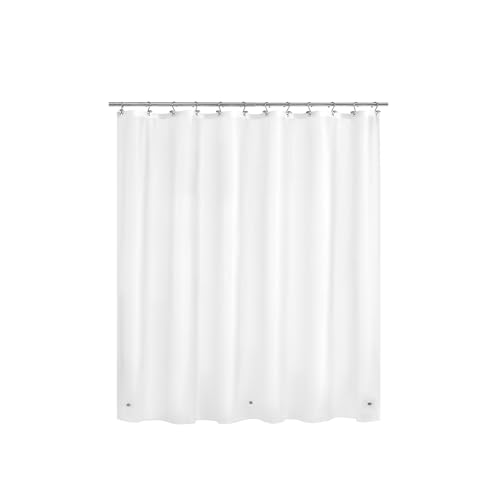 Image of Mrs Awesome Frost Shower Curtain Liner with 3 Magnets, 70x60 Frosted PEVA Shower Liner, Light Weight Plastic Shower Curtain for Bathroom, Waterproof,Frost