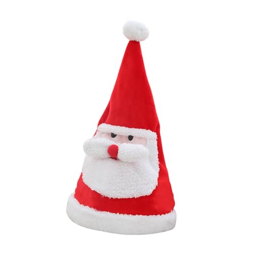 Weihnachtsmütze, singende und tanzende Plüsch-Weihnachtsmannmütze...