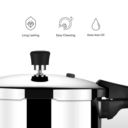 Stahl Xpress Cooker Triply Pressure Cooker Tall, Induction Cooker, Outer Lid Pressure Cooker 3 L, Induction & Gas Stove Compatible, 5 Years Warranty