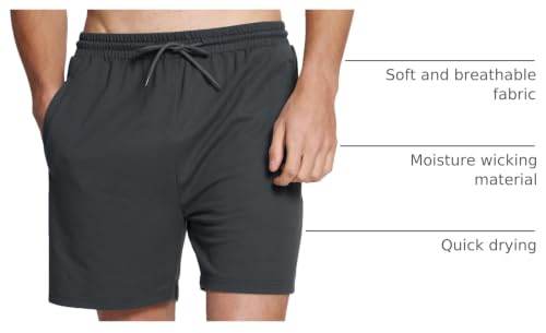 Image of BAMBOO COOL Men's Athletic Shorts, Quick Dry Running Workout with Pockets