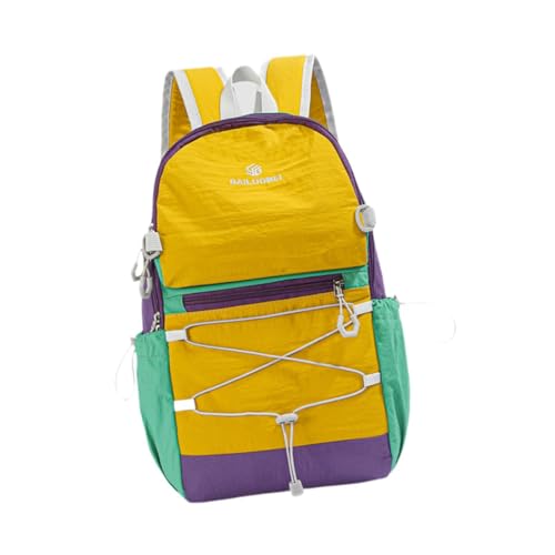 Qraatosi Mochila para Atividades Ao Ar Livre, Mochila de Viagem para Caminhadas, Deslocamentos Diários E Viagens Curtas, Amarelo