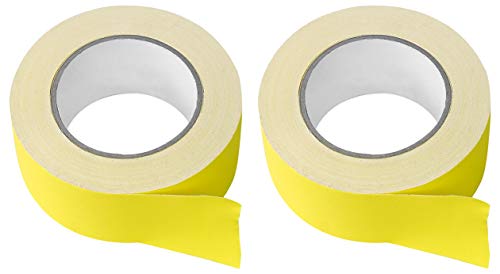 Rockville (2) Rolls Pro Audio/Stage Wire Rock Gaff Yellow Gaffers Tape 2