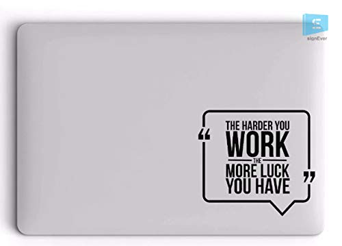 See full amazon price history chart for SIGN EVER The Harder You Work The More Luck You Have Quotes Stickers for Laptop Skin 15.6 14 13 Inches and All Models Laptop Sticker L x H 10.50 cm x 10.00 cm Pack of 2 SIGN EVER The Harder You Work The More Luck You Have Quotes Stickers for Laptop Skin 15.6 14 13 Inches and All Models Laptop Sticker L x H 10.50 cm x 10.00 cm Pack of 2 (B084ZH5H86) Amazon Price History, Amazon Price Tracker