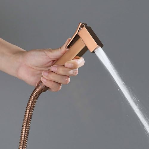 Ducha bidet para WC oro rosa con agua fría y calor regulable 4