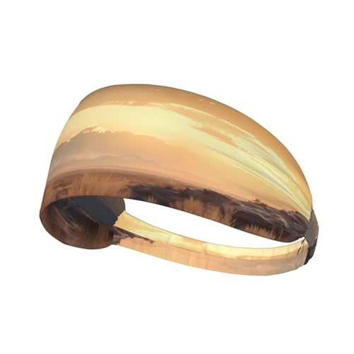 WHJWZY Diadema elástica para ejercicio, diadema suave y transpirable para correr, ciclismo, yoga y más animales solitarios impresos