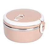 Lebensmittelbehälter, Thermo Lunchbox Wärme und langlebig Warmhalten mit Sicherheitsschnallen, einlagige, isolierte Reisnudel Lunchbox aus Edelstahl, für Picknicks, Camping