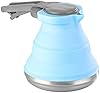 Rosenstein & Söhne Camping Wasserkocher: Faltbarer Silikon-Camping-Wasserkessel mit Edelstahlboden, 1,5 Liter (Faltbarer Wasserkocher, ohne Strom, Reisewasserkocher faltbar)