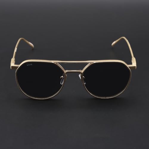 Image of GYNK Trending Round Classic Metal 100% UV Protection Sunlight Blocking Vintage Sunglasses for Men Women Girls