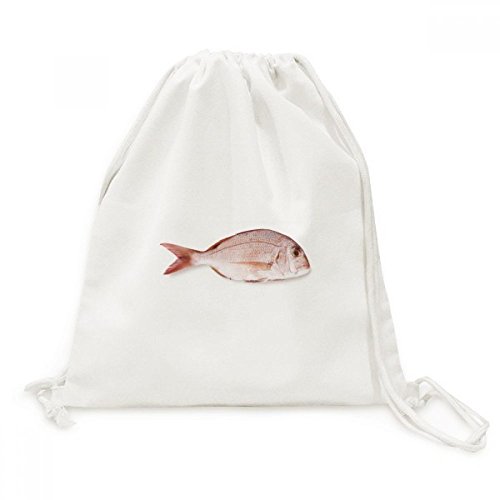 Toile Drawstring Backpack Océan Poisson Rose Sac à Cordon Petit