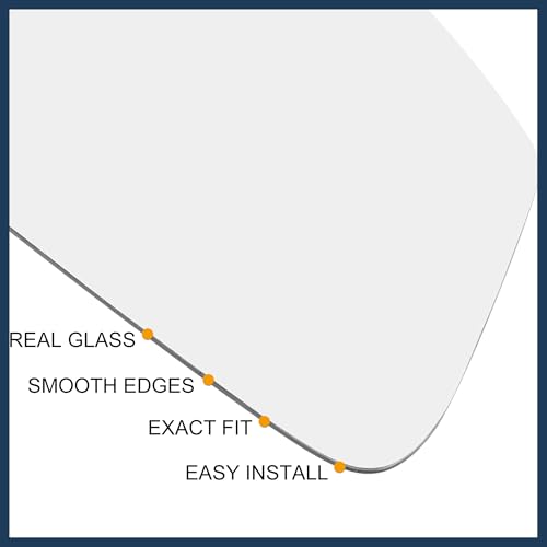 INFINAUTO for Mitsubishi Outlander 2014-2020 Car Rearview Driver Left Side Heated Mirror Glass with Backing Plate 7632B609 by INFINAUTO - Used condition - Image 4