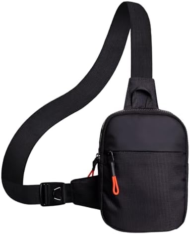 Chest Mini Sling Bag Waterproof Crossbody Bag Lightweight Casual Phone Bag Small Shoulder Daypack for Men Travel