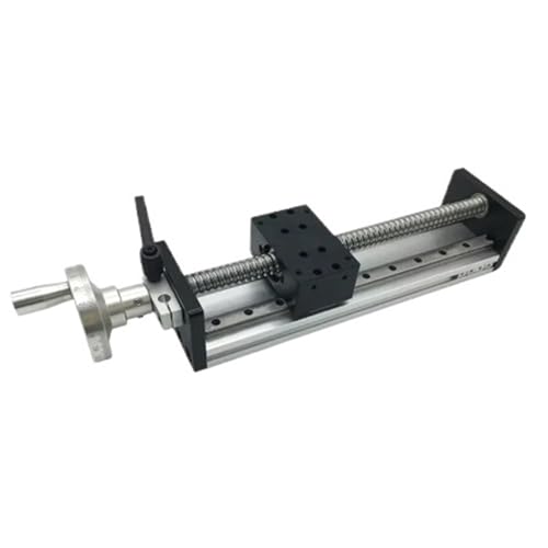 Dual Optical Axis Manual Sliding Table Rail Guide Manual Sliding Table Linear Rail Stage Module SFU1605 C7 Ball Screw with Handwheel 100mm-300mm Stroke(200mm Stroke)