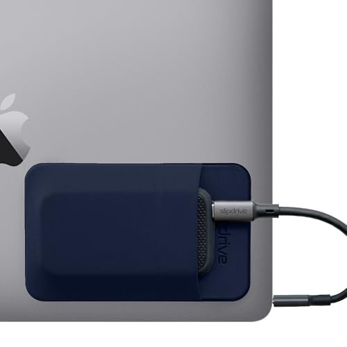 Image of Slipdrive - Portable Hard Drive Case for Laptop - Solid State Drive - Reusable Adhesive - Carrying Case for 5 inch x 3.2 inch External Hard Drive - Travel Case