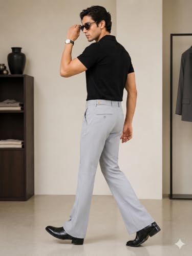 Image of Men's Formal Trouser Pant| Men's Bootcut Important Pant | Men Slim Fit Pants, Straight Fit Formal Trouser | Elegant Styling for Daily Use