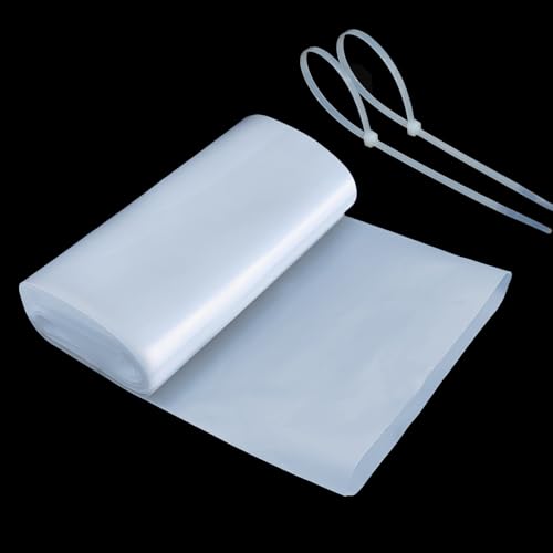 dabinzhijia 10m Tubo di Scarico per Grondaia, Tubo Flessibile per Grondaia con 2 Fascette per Cavi, Tubo di Ricambio Riutilizzabile e Trasparente (10M)