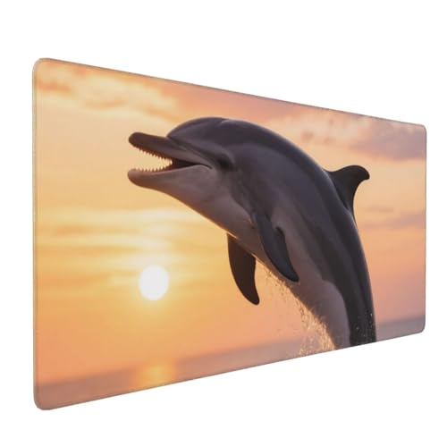 Tapis de souris de jeu xxl dauphin pour un bureau zen et ordonné
