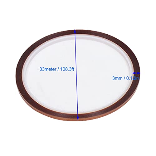 Image of Heat Resistant Tape, High Temperature Resistant Polyimide Sublimation Tape, Heat Transfer Tape for Coffee Mugs, Plates, 3mm