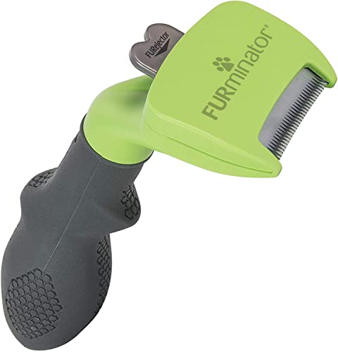 FURminator deShedding, Tool para perros pequeños de pelo largo, Cepillo talla S para eliminar el pelo suelto, Diseño mejorado