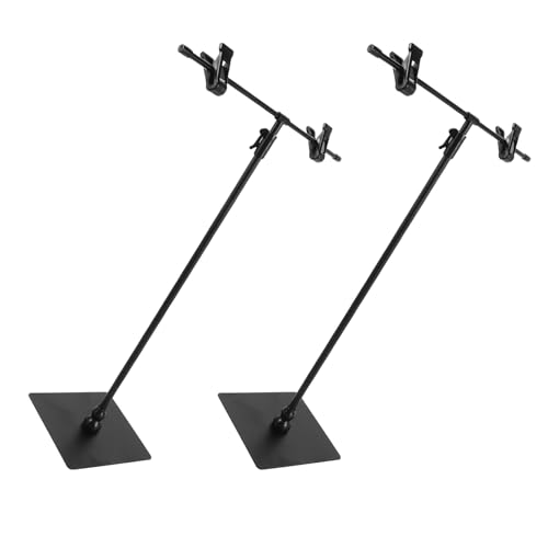 Uonlytech Soporte para Pancartas de Sobremesa Forma de T Ajustable Soporte para Carteles Clips Metálico Pack de 2 Unidades para Exhibición en Escritorio Adecuado para Señalización