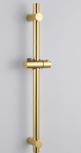 Image of AQUIEEN Sliding Rail for Hand Shower - Premium Height & Angle Adjustable Hand Shower Holder | Wall Mounted Shower Slider Bar for Home, Hotels & Luxury Bathrooms (Gold)
