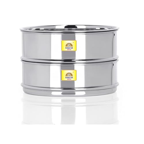 Image of Rakesh Gold Stainless Steel Stackable Separator Bowls (Pan Style Cookers, 3L to 3.5L Cookers (Regular Size))