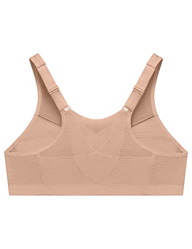 Image of Glamorise Full Figure Plus Size MagicLift Front-Closure Posture Back Bra Wirefree #1265