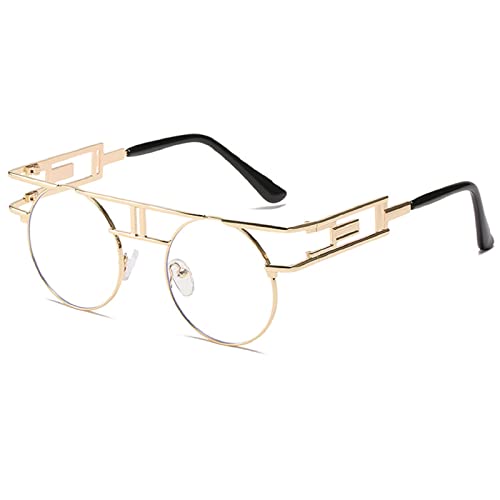 Image of mincl /Hip-Hop Square Metal Small Frame Clear Color Lens Sunglasses