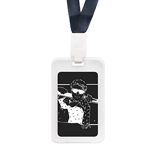 Porte-carte de crédit transparent noir pour le ski et le forfait