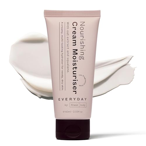 Everyday by frank body Nourishing Cream Moisturiser | Cream for Dry, Sensitive & Damaged Skin | With Oat Extract, Avocado Oil, Squalane & Ceramides to Hydrate & Soothe Skin | Fragrance-Free, Vegan Skincare | 60ml