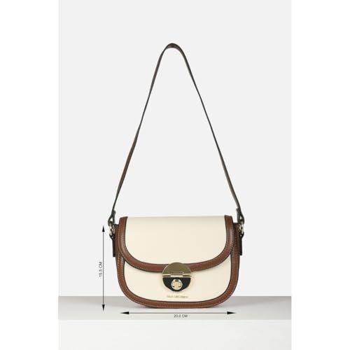 Image of Van Heusen Women's Chic Sling Bag |Brown Contrast Lining| Detachable Strap